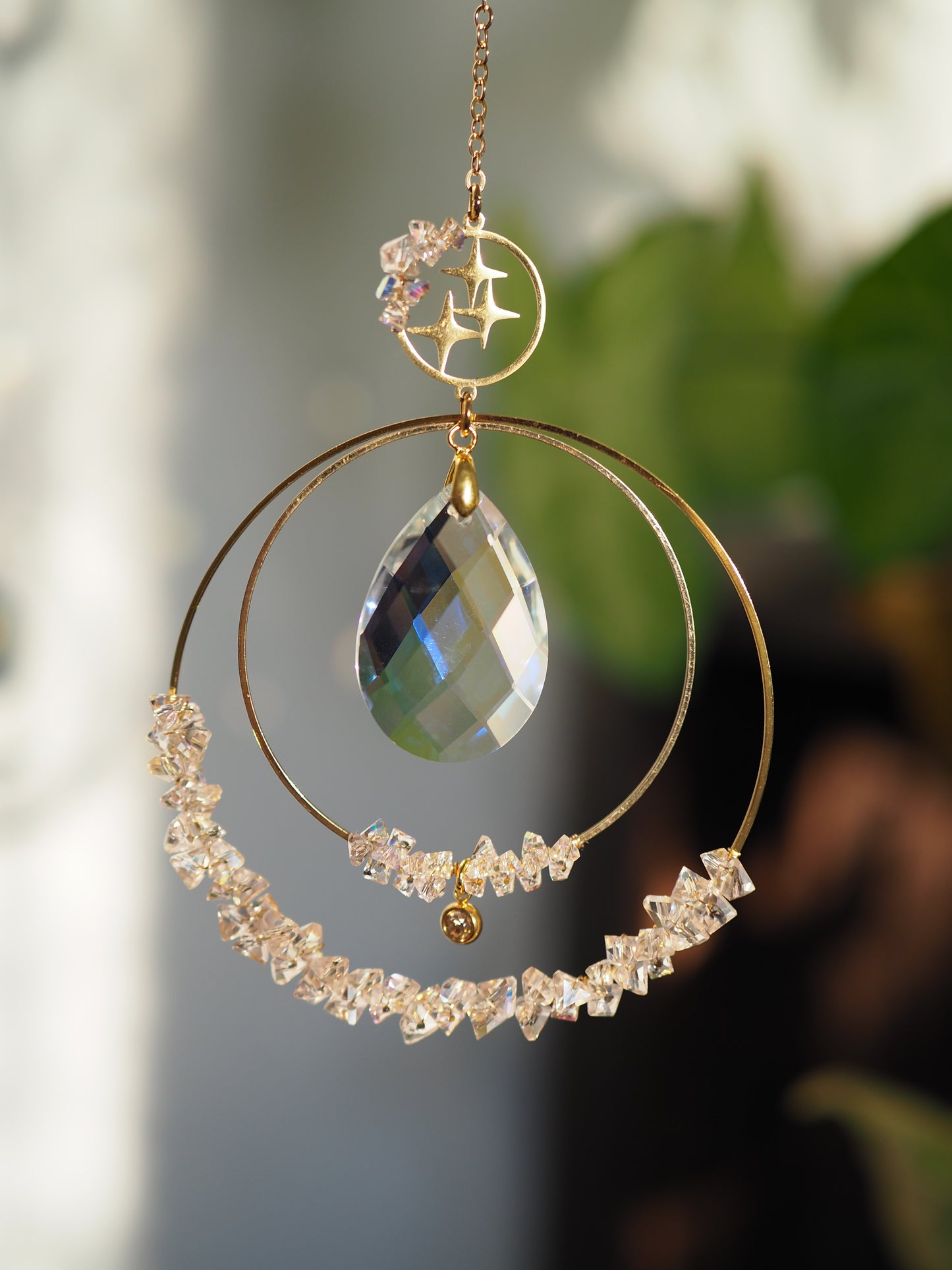 Swarovski kristályokkal felfűzött Napfogó