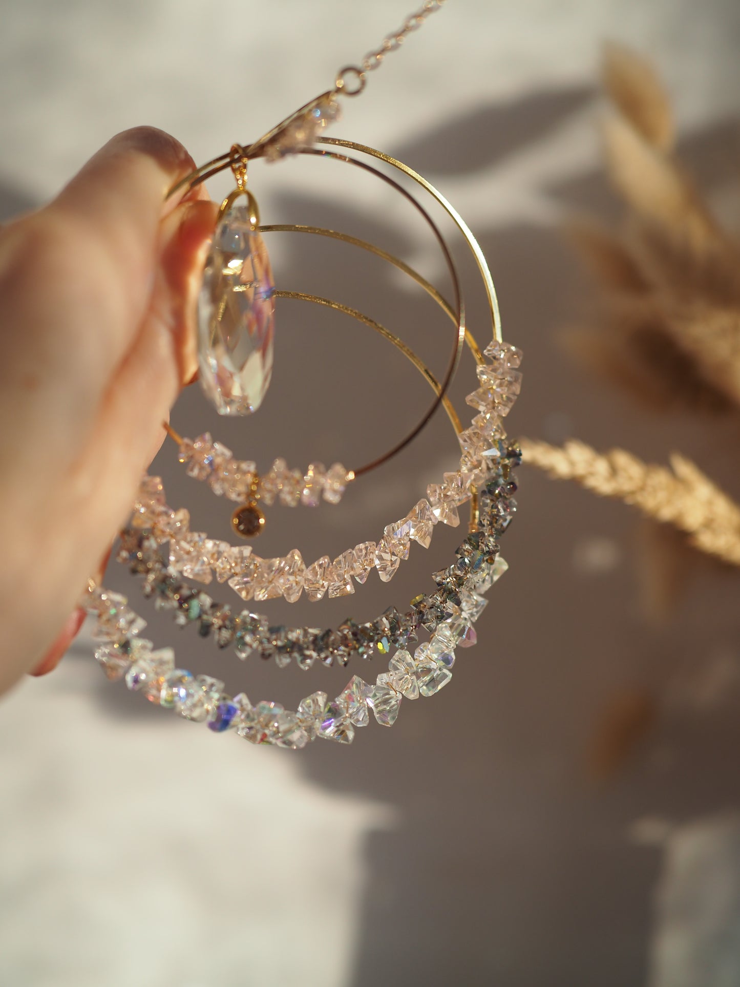 Swarovski kristályokkal felfűzött Napfogó