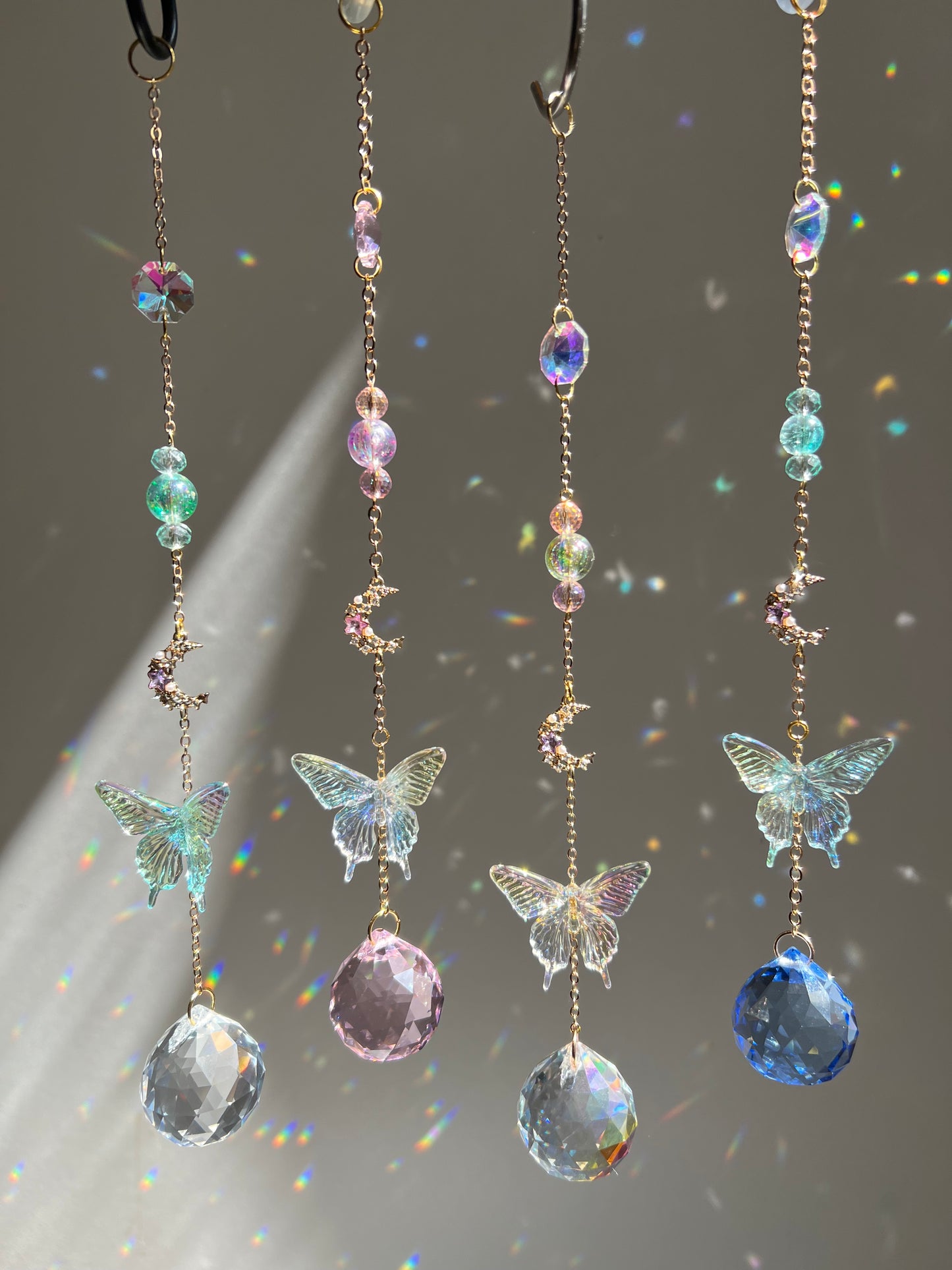Pillangós kristály függő napfogó - suncatcher