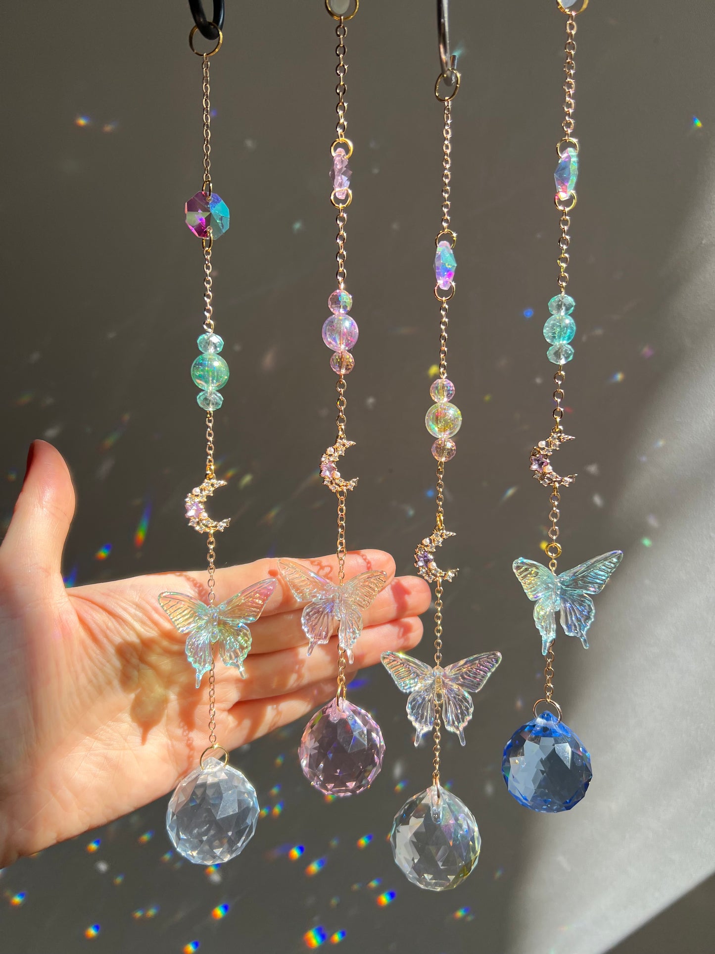 Pillangós kristály függő napfogó - suncatcher