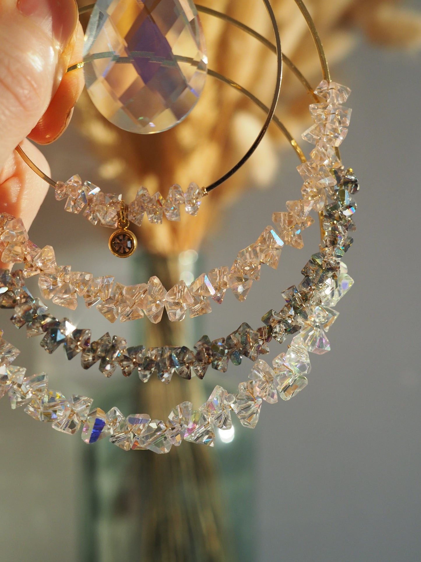 Swarovski kristályokkal felfűzött Napfogó
