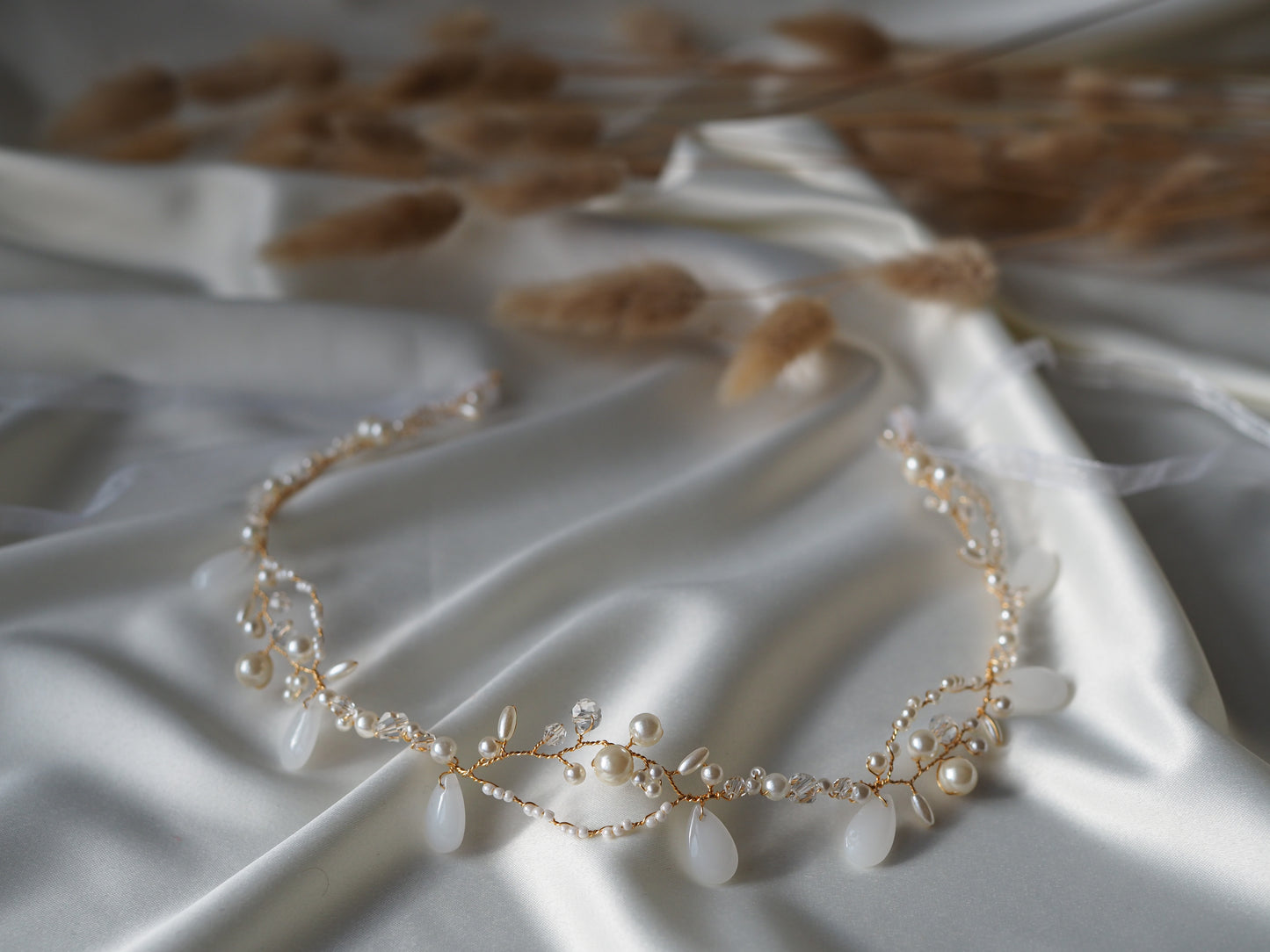 Klasszikus menyasszonyi kristály hajékszer - Sofia