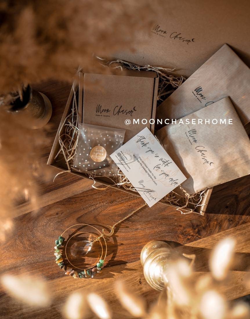 Semira crystal long 24K GOLD PLATED sun catcher, rainbow prism, home decoration, Birthday gift, Housewarming gift