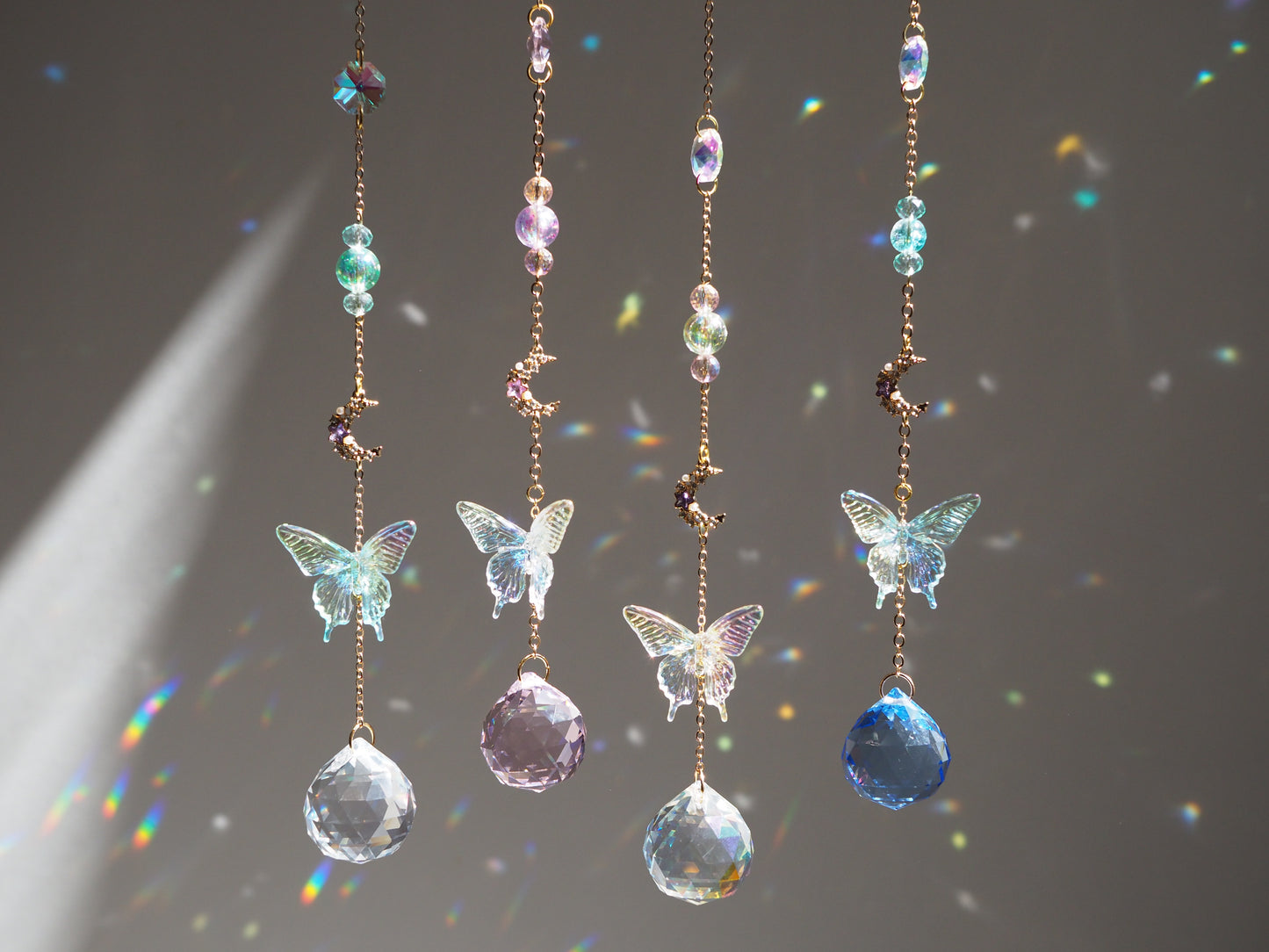 Pillangós kristály függő napfogó - suncatcher