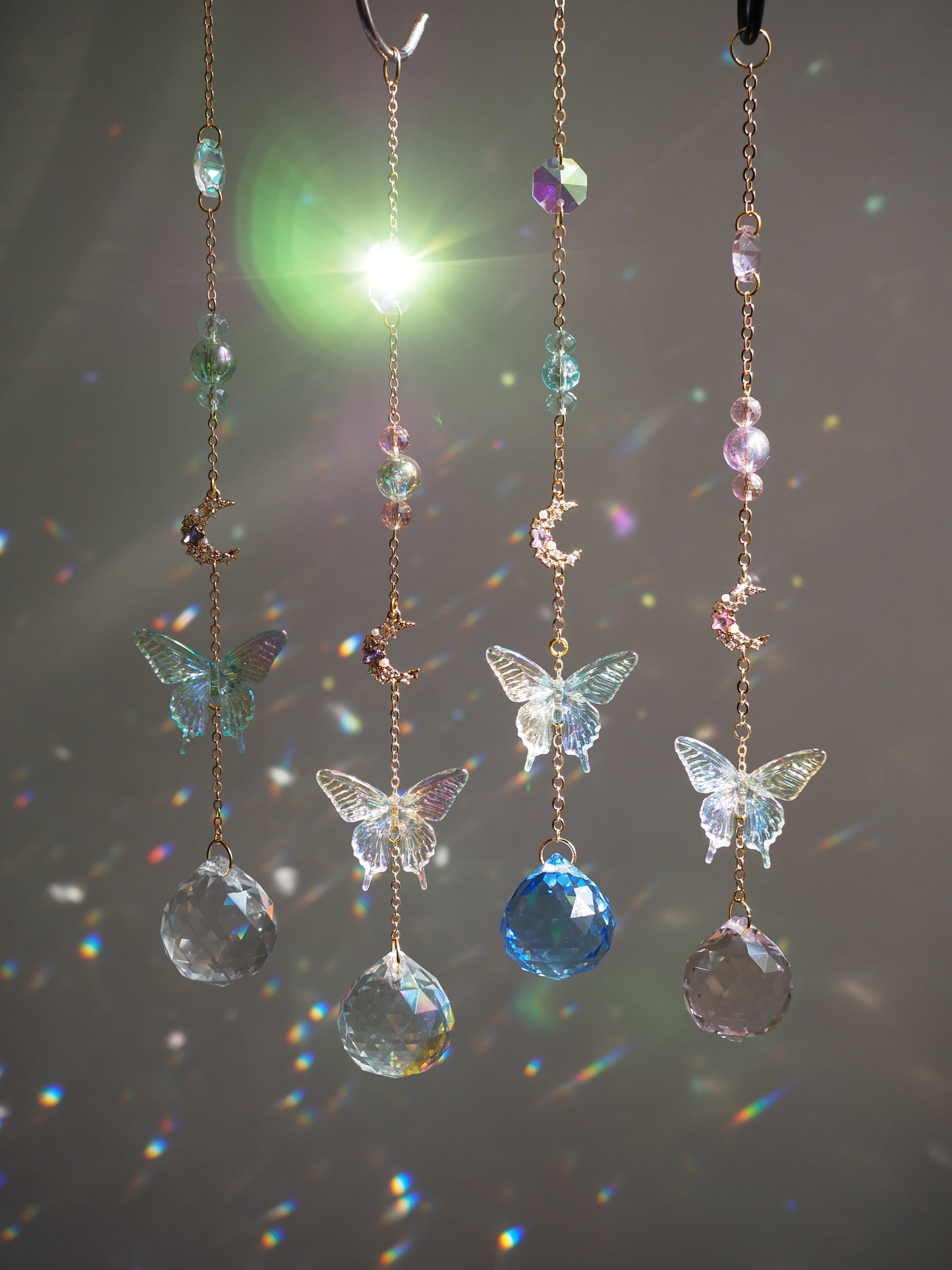 Pillangós kristály függő napfogó - suncatcher