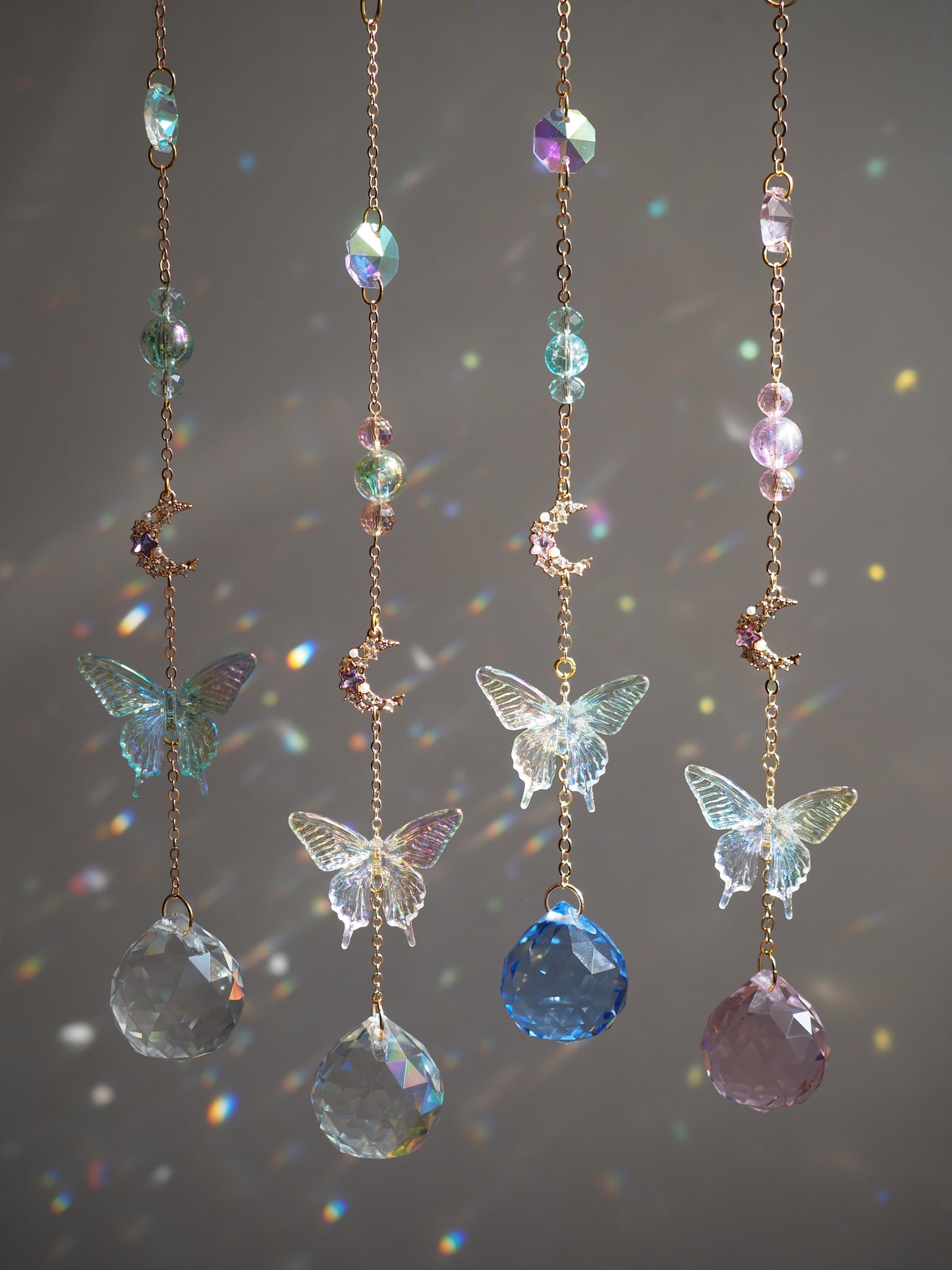 Pillangós kristály függő napfogó - suncatcher