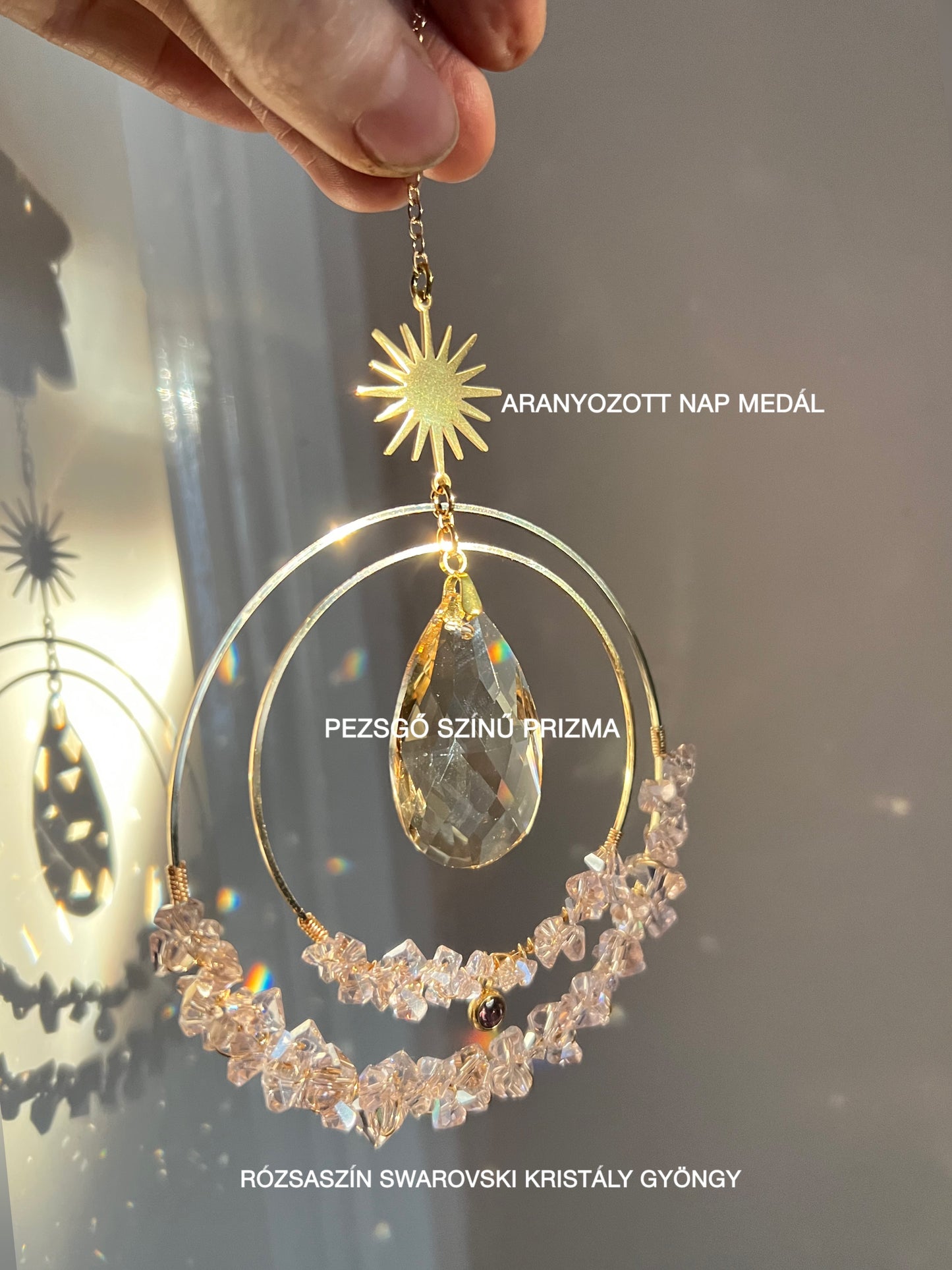 Swarovski kristályokkal felfűzött Napfogó