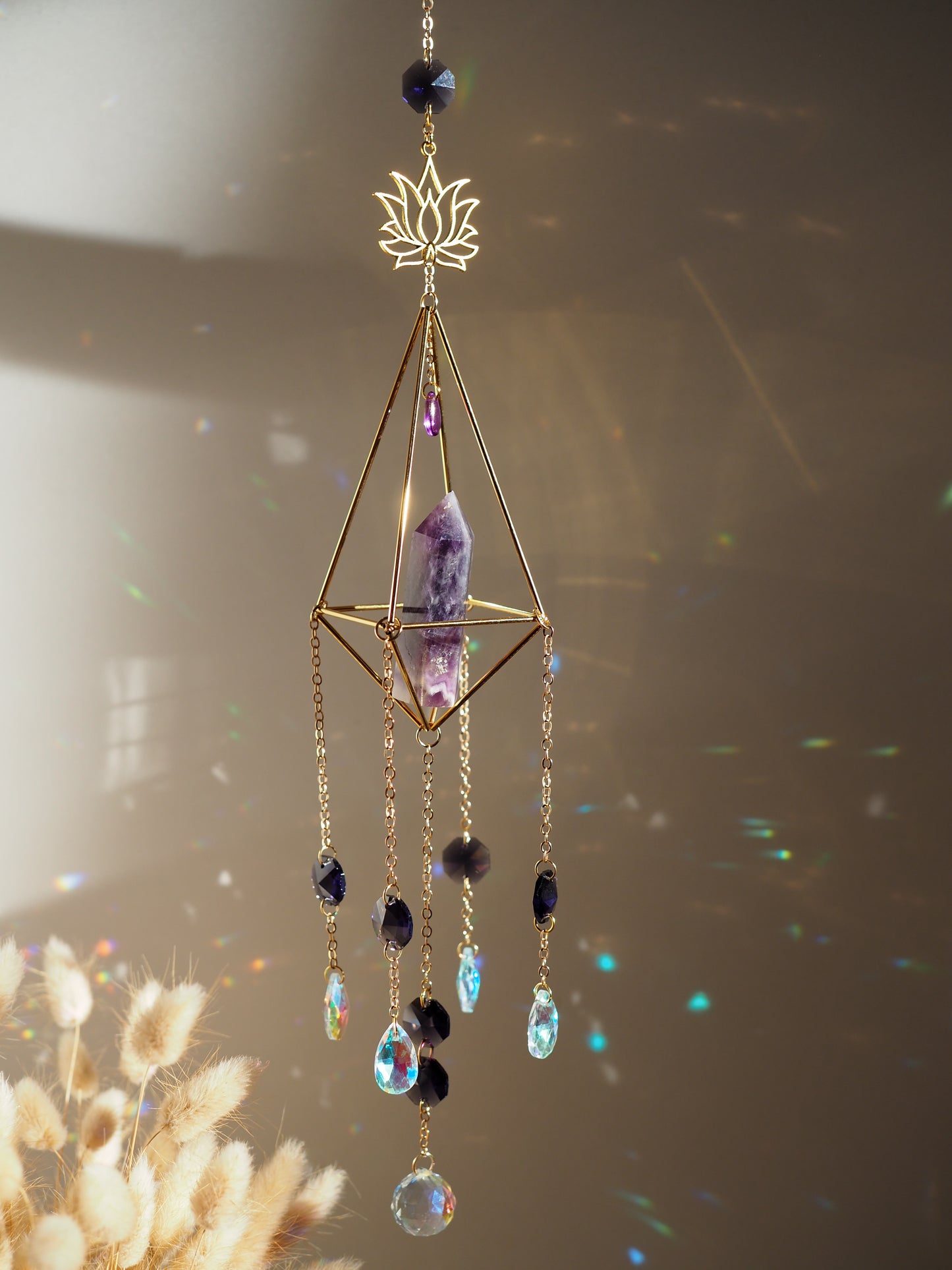 Ametiszt & lótusz napfogó prizma