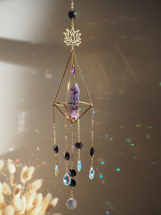 Ametiszt & lótusz napfogó prizma