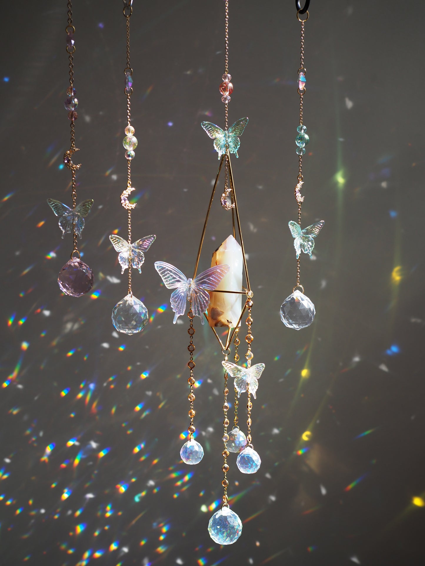 Pillangós kristály függő napfogó - suncatcher