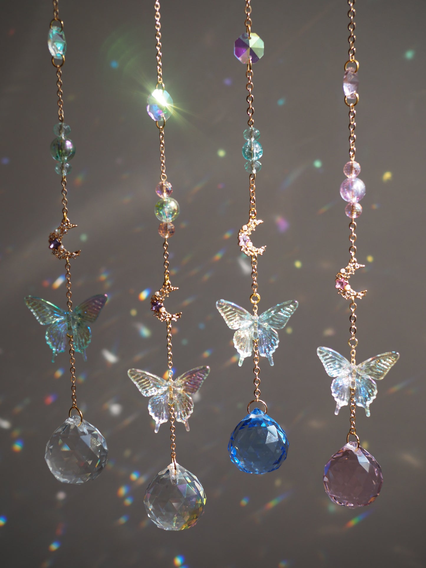 Pillangós kristály függő napfogó - suncatcher