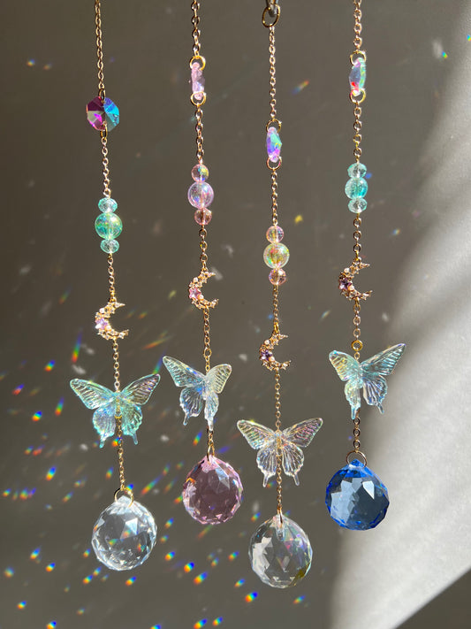 Pillangós kristály függő napfogó - suncatcher