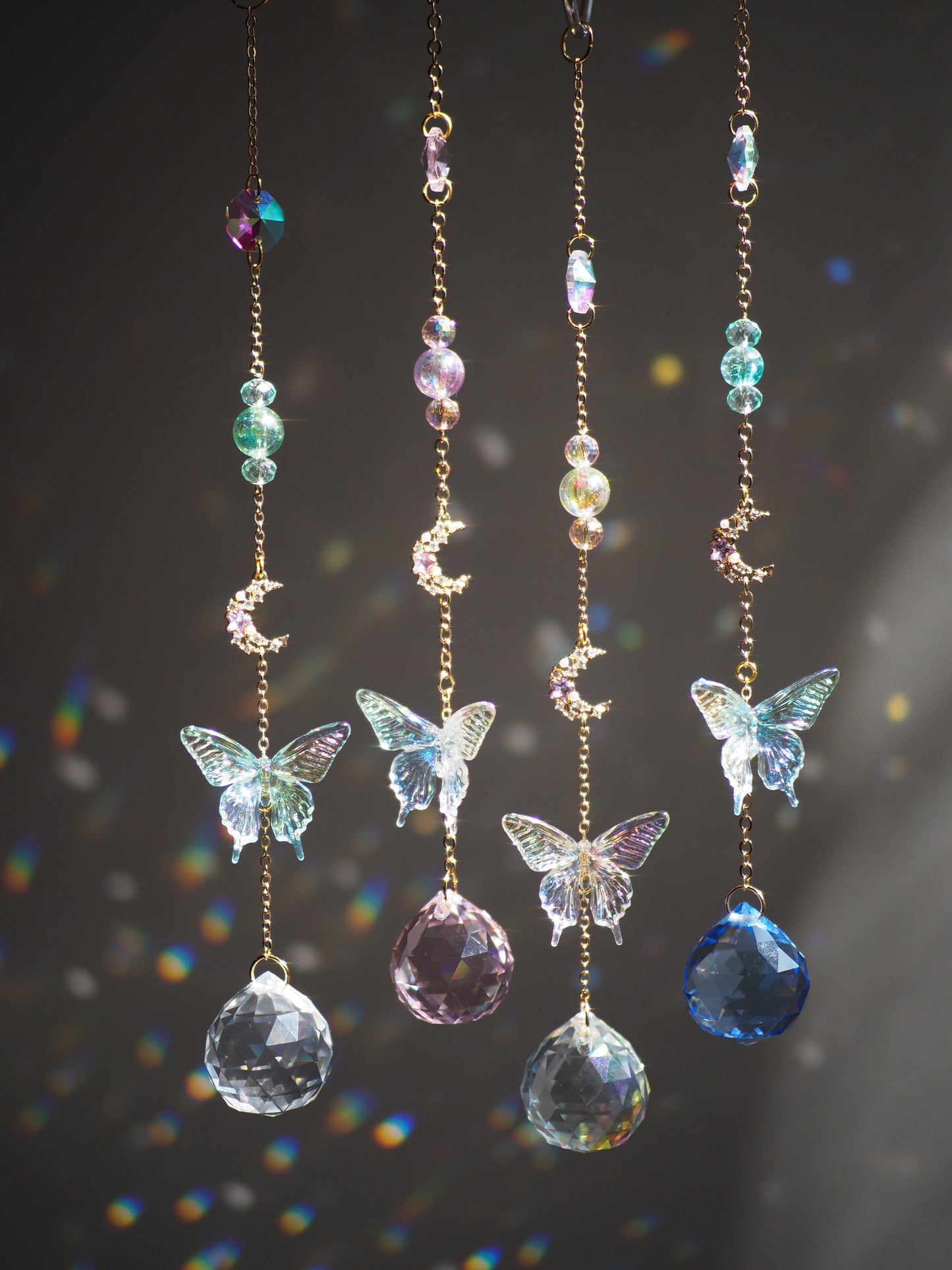 Pillangós kristály függő napfogó - suncatcher