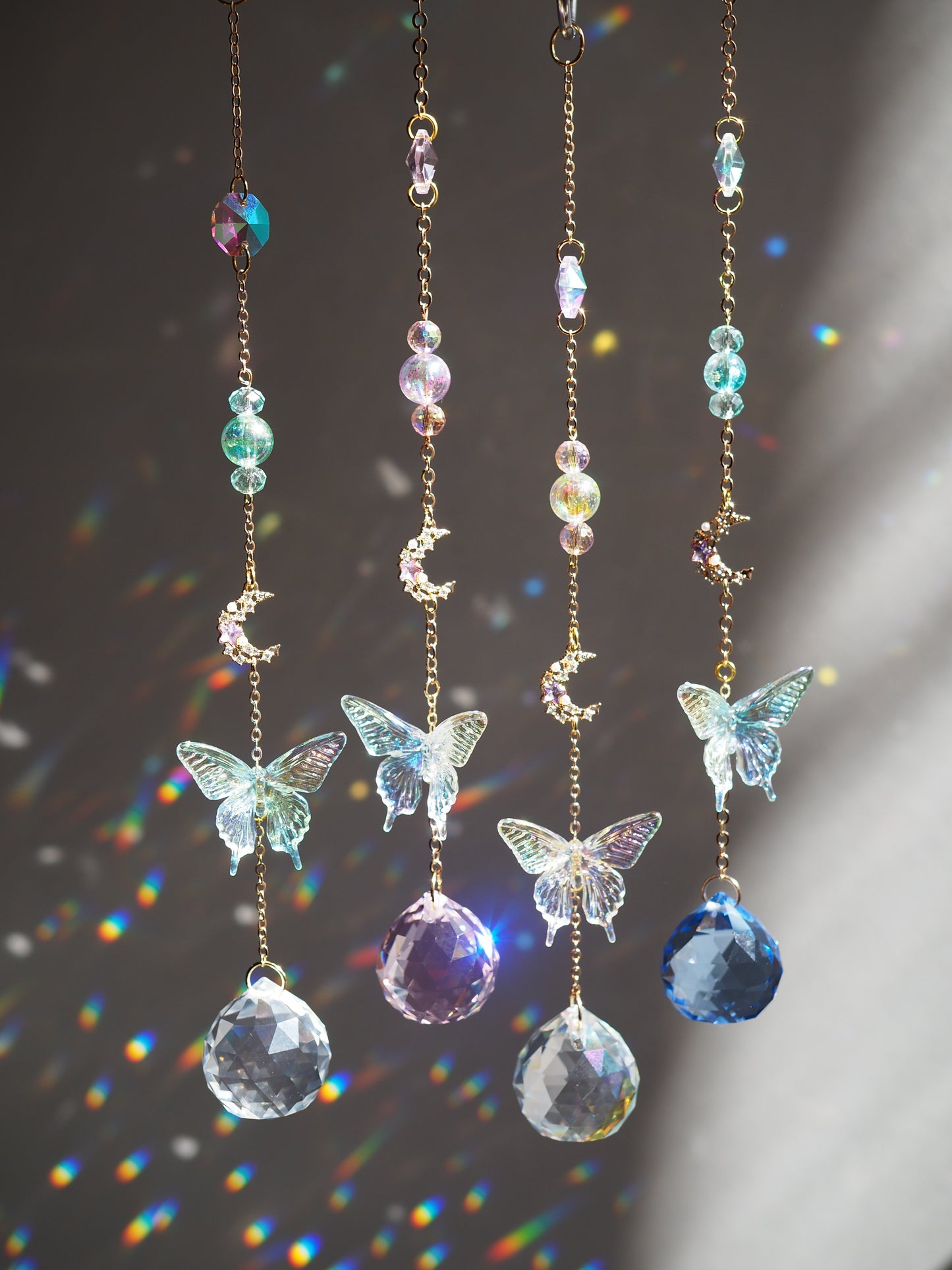 Pillangós kristály függő napfogó - suncatcher