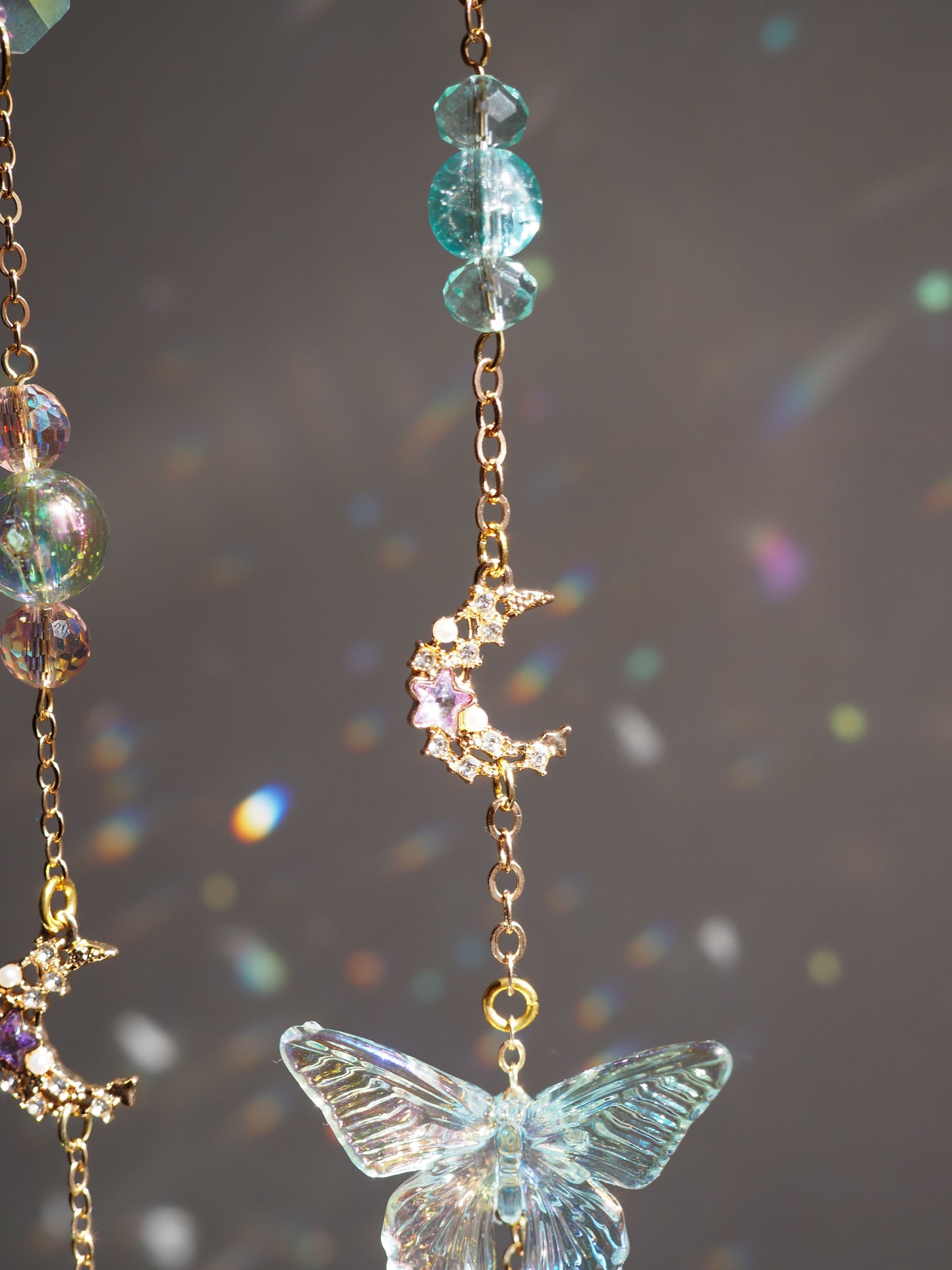 Pillangós kristály függő napfogó - suncatcher