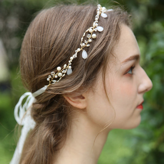 Klasszikus menyasszonyi kristály hajékszer - Sofia