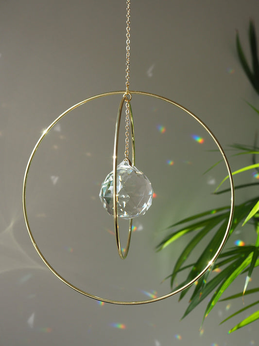 19cm/7,4″ gold circle simple style big suncatcher