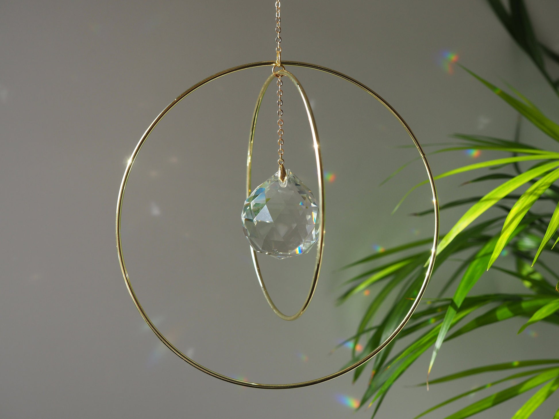 19cm/7,4″ gold circle simple style big suncatcher