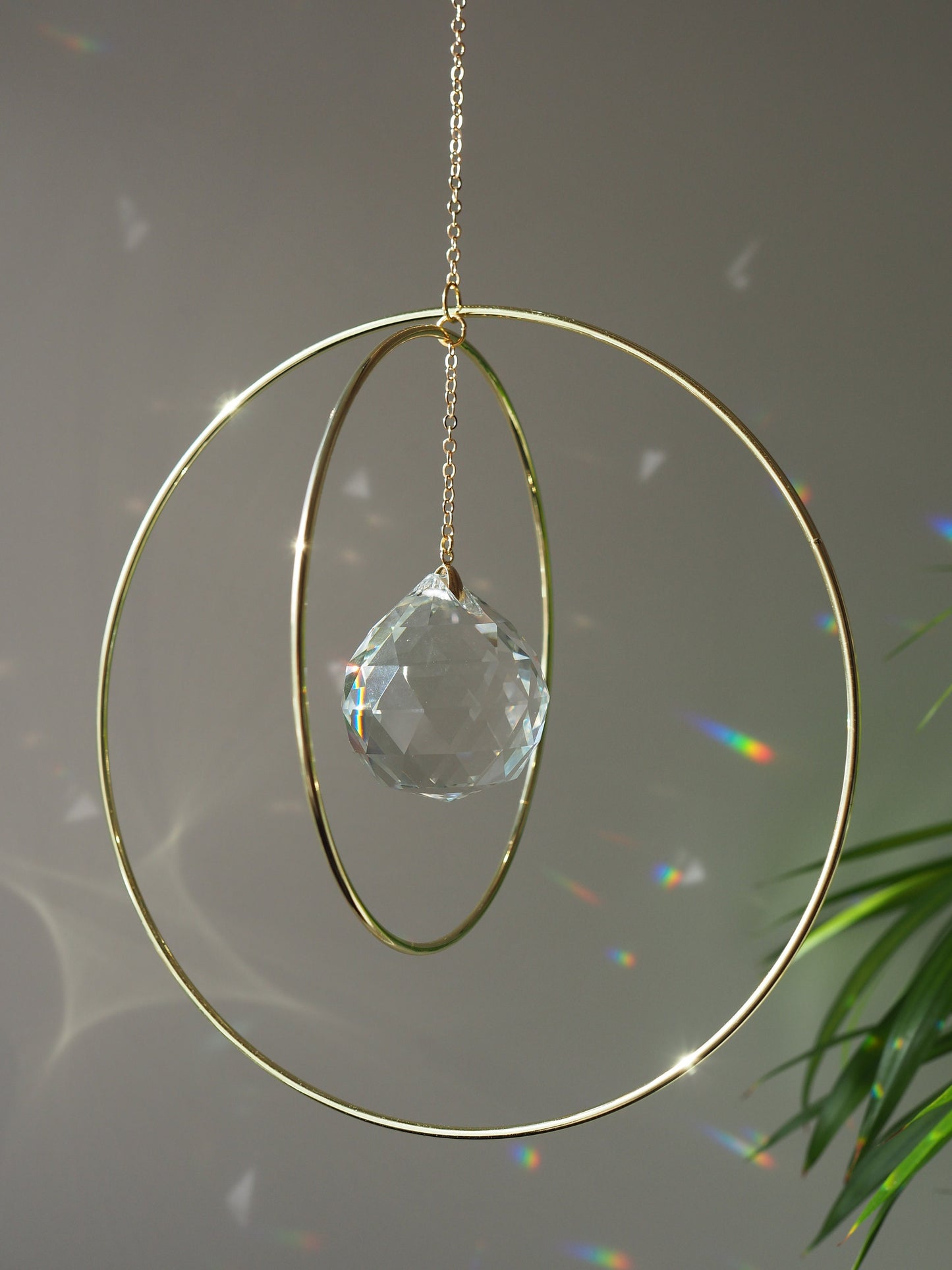 19cm/7,4″ gold circle simple style big suncatcher