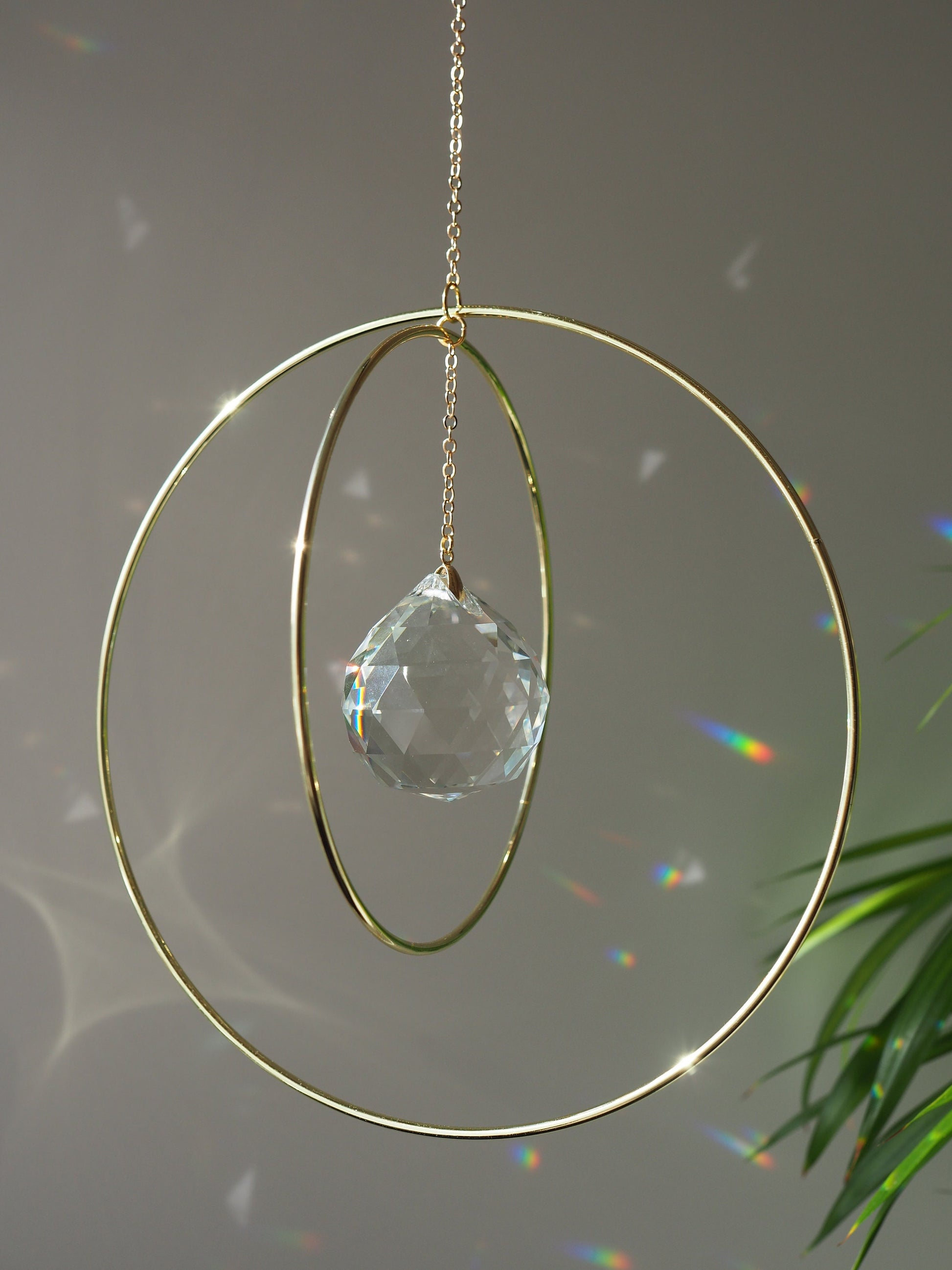 19cm/7,4″ gold circle simple style big suncatcher