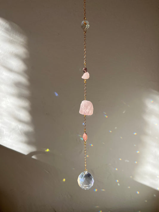 rose quartz suncatcher